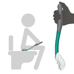 Butt Wiper Tool, 15.7" Long Reach Bottom Buddy Wiping Aid, Toilet Aid for Disabled, Overweight, Limited Mobility, and Those Recovering from Back Surgery, Enables Independence and Dignity