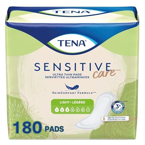 Tena Sensitive Care Female Incontinent Pad Regular Length 9" L 54358, 180 Ct