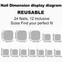 2 x French Tip Press on Toenails Square Fake Toenails Glossy Glue on Toenails White Nail Tip Short Acrylic False Toes Nails with 5D Flower Designs Artificial Beach Full Cover Toenail for Women Girls 24Pcs (FT1)