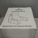 Vekkia Reading Pillow for Adults  Ergonomic 45 Wedge Back Support Chair for Sitting in Bed, XL Side Pockets, Perfect for Working, Gaming, Watching TV, Relaxing, or Recovery, Great Gift Idea, 19 (Grace Grey)