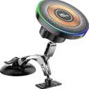 Magnetic Phone Holders for Your Car, 15W Fast Charging Car Charger, 2 in 1 Wireless Mag Safe Car Mount Stick on Dashboard Windshield, Car Accessories for iPhone 17/16/15/14/13/12 Series