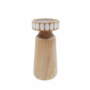 HD 8IN WOOD CANDLE HOLDER