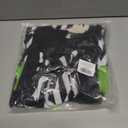 IBAKOM Women Cow Print Halloween Dress with Headpiece Bow Tie Red Plaid Puffy Sleeve Suspender Milk Maid Overall Dress (Black, XS)