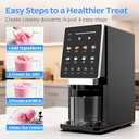 Ice Cream Maker,10-in-1 Frozen Treat Maker for Ice Cream,Gelato,Sorbet,Slushie,Frozen Yogurt and More,Compact Size,Perfect for Family,Kids,Party,Includes 1 Pint Container with Lid,Black
