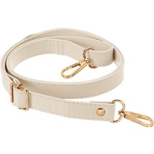 PATIKIL Leather Purse Strap Replacement 51 Inch, Adjustable Shoulder Crossbody Replacement Strap with Gold Hardware, Beige