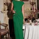 Women's Formal Bodycon Cap Sleeve Wedding Guest Maxi Dress (XL)