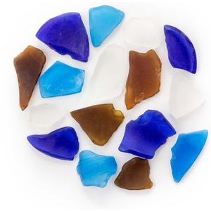 Galpagos (05139) Aquarium Sea Glass  Tumbled Decorative Glass for Aquariums, Terrariums, Crafts, Vases, and Home Decor, 4 lb Bag, Pacific Mix