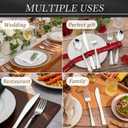 WDF 180 Pieces Silver Plastic Silverware - Silver Plastic Cutlery - Fancy Plastic Silverware Heavy Duty - 60 Forks 60 Knives 60 Spoons - Disposable Plastic Utensils Perfect for Party Wedding