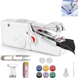 Handheld Sewing Machine, Portable & Cordless Mini Sewing Machine for Beginners - Electric Fast Stitching, DIY Fabric Clothes Repair Kit,0324