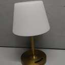 Cordless Touch Table Lamp, 4000mAh Rechargeable Small Desk Lamp with 3 Color Temperatures & Stepless Dimming, Portable LED Bedside Lamp for Bedroom, Living Room, Patio & Camping, Gold