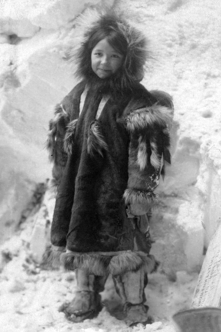 ART.COM Wall Art Print Eskimo Girl in a Parka in Nome, Alaska Photograph - Nome, AK by Lantern Press, 12" x 18"