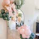 Dusty Pink and Green Balloon Garland Arch Kit, 151Pcs Pink Misty Sage Green Pastel Balloon Neutral Balloons for Boho Baby in Bloom Baby Shower Birthday Wedding Gender Reveal Party Decorations
