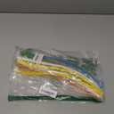 Reusable Plastic Straws 13 Inch - Bendy Drinking Straw With Covers Cap Assorted Colors - Corrugated Flexible Bendable - 10 Pack
