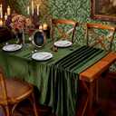 SoarDream Olive Green Velvet Tablecloth 60 x 102 Inch Lush Panne Rectangular Table Cloth for Banquet Party Wedding Baby Shower Decorations, Olive Green, 102" x 60" (Rectangular)