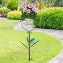 Stargarden Gazing Ball Stand, Metal Gazing Globe Display Stand with Sturdy Stakes,Outdoor Gazing Ball Holder for 10-12 Inch Balls, Gazing Globe Metal Stand for Outdoor Garden Yard
