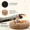 Sweetcrispy Large Dog Bed for Indoor, Calming Donut Bed for Dogs and Cats