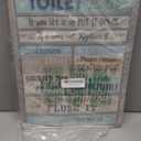 Funny Bathroom Rules Wall Art. Blue Country Farmhouse Bathroom Painting Picture Wall Decor. Toilet Civilization Slogan Poster Print Artwork. for Bedroom Toilet Home Decoration (16"L x 12"W)