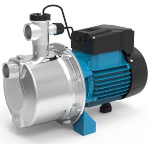 4/5 HP Smart Control Booster Jet Pump, 1000 GPH 115V Stainless Steel Shallow Well Pump with Automatic On/Off for Home, Garden, Farm Irrigation, and Sprinkler Systems, Enhanced Water Pressure
