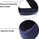 2 x HIG Ear Warmer Unisex Classic Fleece Earmuffs Winter Accessory Outdoor Earmuffs (Blue)