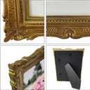 PHAREGE 4x6 Vintage Bronze Gold Picture Frame, 4 by 6 Ornate Antique Picture Frame for Wedding, Retro Photo Frame Displays Horizontally or Vertically On Tabletop