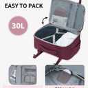 ECOHUB Travel Backpack for Women, 18x14x8 Spirit Airlines Personal Item Bag with Clear Toiletry Bag, Laptop Carry on Backpack with USB Port, Airline Approved Under Seat 14 Pockets 30L, Red