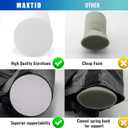 MAXTID Large Door Draft Stopper for Bottom of Doors 36 Under Door Sweep Noise Blocker Black Gap Stoppers Adjustable Doors Seal Sweep Guard Draft, Window Breeze Stoppers, Home Essentials Gadgets