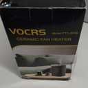 Small Portable Space Heater for Indoor Use - VOCRS 1500W PTC Electric Heater with Thermostat, Remote Control, 12H Timer, Eco and Fan Mode, Rapid and Safe Heating for Bedroom, Office