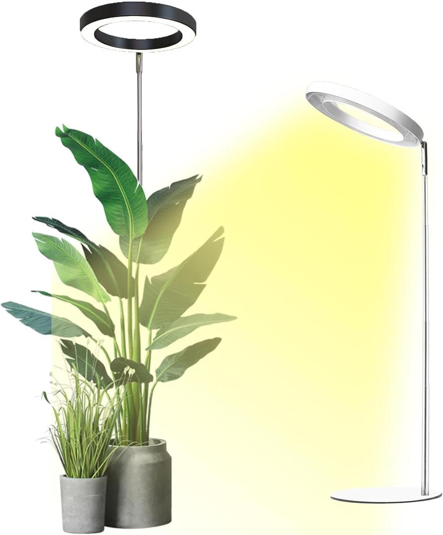 Plant Grow Light,yadoker LED Growing Light Full Spectrum for Indoor Plants,Height Adjustable, Automatic Timer, 5V Low Safe Voltage,Idea for Large Plant Light