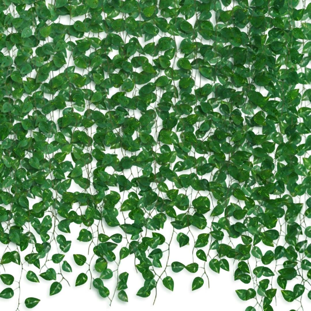 48 Pack 344Ft Fake Plants Artificial Vines for Room Decor, Faux ivy Greenery Garland for Home teen girls bedroom living Aesthetic Farmhouse Dorm Wall Decoration, Wedding Easter Christmas Party Gift