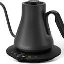 Cocinare Gooseneck Electric Kettle, 1F Temperature Control, 1500W Fast Heating, Pour Over Coffee & Tea Kettle with Brew Timer & Keep Warm, Stainless Steel, 0.9L (Matte Black)