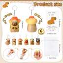 Hollowfly Capybara Stress Balls Employee Appreciation Gifts Mini Animal Relief Keychain for Social Worker, Staff Squeeze