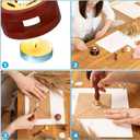 PATIKIL Alphabet Wax Seal Stamp Kit, 26 Letters A-Z Sealing Wax Stamp with 2pcs Wooden Handles, Gift Box Letter Initial Brass Head Vintage