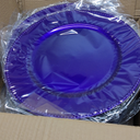 50 Pack Charger Plates 13" Plastic Round Charger Plates Dinner Plate With Beaded for Wedding Table Dinner Kitchen Catering Event Party Decoration (Royal Blue)