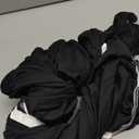 Box Spring Cover Full Size, Elastic Fabric Wrap Around 4 Sides Bed Skirt, Sleek Alternative for Bed Skirts for Hotel/Home, Fits Box Springs up to 13, Black