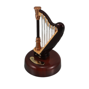 Harp Music Box Harp Instrument Music Box Jewellery Dollhouse Miniature Ornament