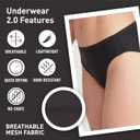 ExOfficio Women's Give-N-Go 2.0 Bikini Cut Brief - Breathable Durable Easy Care Travel Underwear (Black, S)