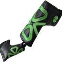 Kimpengofu Golf Club Head Covers Shamrock Putter Cover Blade Magnetic Closure Soft Synthetic PU Leather with Embroidery Lucky Clover Pattern Headcovers