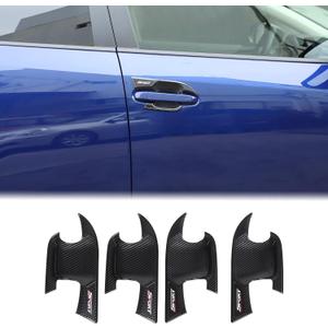 Aunginsy Exterior Handle Cover Trims - Compatible with Subaru Crosstrek 2023-2024, Scratch Protection, Decorative Accessory (Carbon Fiber Pattern(Door Handle Bowl))