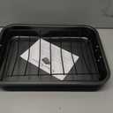Roasting Pan with Angled Rack, Nonstick Oven Roaster/Removable Tray for Drain Fat Kitchen Cookware