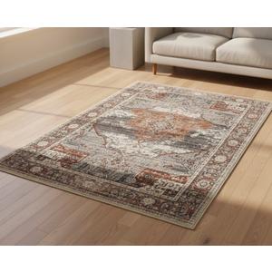 Distressed Traditional/Oriental Area Indoor Rug, Size 3' x 14'