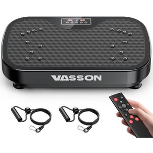 Vasson Vibration Plate Exercise Machine, Power Vibrating Shake Platform for Lymphatic Drainage, Whole Body Vibrate Waver Fitness, Full Body Shaking Board for Home Workouts, Weight Loss, Women (Black)