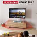 Universal Swivel TV Stand Table Top TV Mount Stand for 43 to 75 80 85 inch TVs, 8 Level Height Adjustable with Tilting, Heavy Duty Tempered Glass Base, Holds up 110lbs, MAX VESA 400x600mm, White