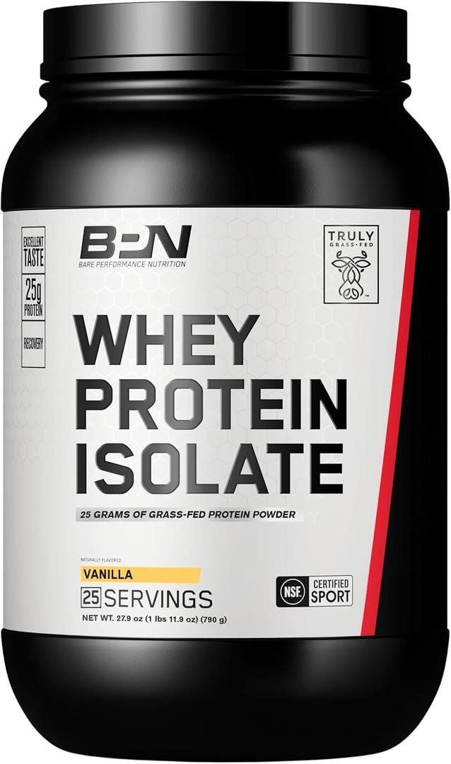 BPN Whey Protein Isolate, Grass-Fed, Vanilla, 25 Servings, BB:01/2028