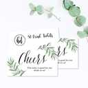 3 x Hadley Designs 50 Greenery Eucalyptus Drink Coupons for a Free at Weddings, Work Events or Party Bar, One Free Beer Wine Alcohol Soft Drink or Food Vouchers, Cheers Large Drinking Paper Raffle Cards