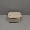 Travel Toiletry Bag Waterproof Storage Bag Cosmetic Bags Portable Pouch Open Make up Organizer with Handle Gift (beige)