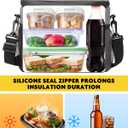 Lunch Bag with Combination Lock, Lunch Box for Men Women, Adjustable Shoulder Strap & Leakproof Soft Cooler for Commute, Travel & Gym