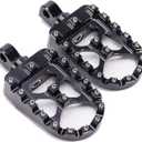 Hopider CNC Wide Foot Pegs 360 Roating MX Chopper Bobber Style for harley Dyna Sportster Fatboy Iron 883,Black