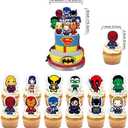 Birthday Decoration, Birthday Party Supplies, birthday Banner, Balloons,Toppers Cake Toppers,6 Pcs Large Foil Balloons for Kid's boy Girls (Hero-3)