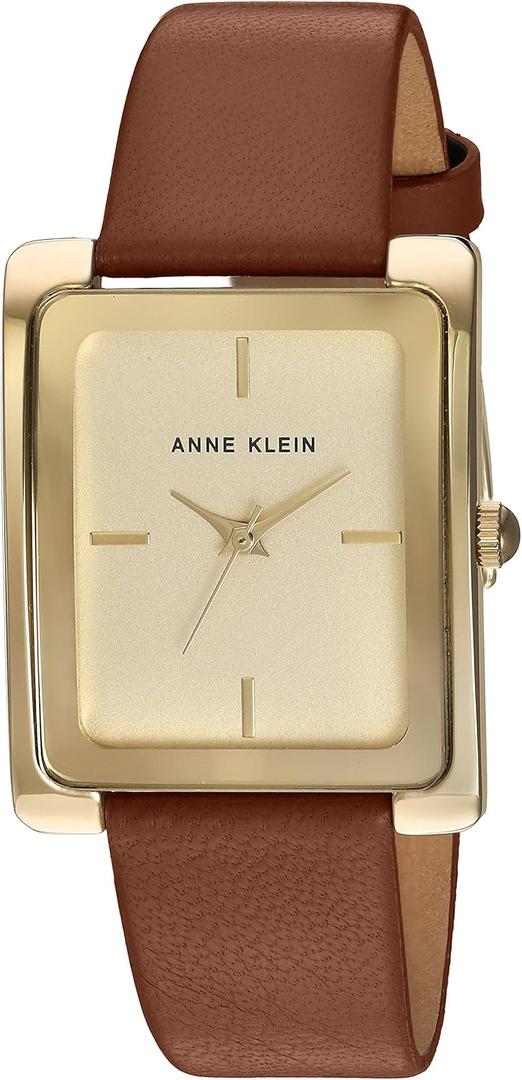 Anne Klein Women's Leather Strap Watch (Honey Brown/Gold)