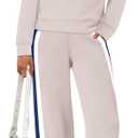 XIEERDUO 2 Piece Sets for Women Fall Fashion Must Have Teachers Airport Outfits 2025 Winter Clothing Lounge Sets Sweatsuits (Small, B-beige)